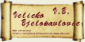 Veličko Bjelopavlović vizit kartica